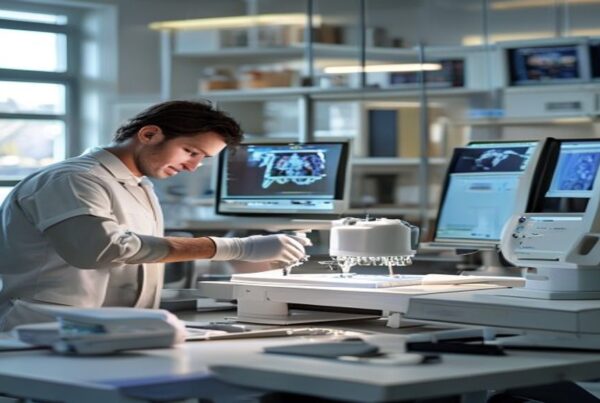 Laboratoire dentaire écoresponsable : flux numérique CFAO, usinage et impression 3D dans un atelier de prothèse